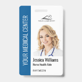 Zuhause Health Aide Medical Foto ID Blue Ausweis