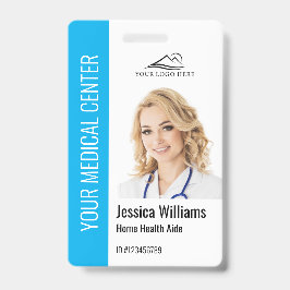 Zuhause Health Aide Medical Foto ID Blue Ausweis