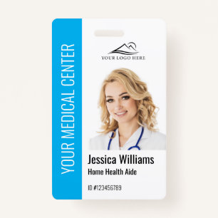 Zuhause Health Aide Medical Foto ID Blue Ausweis