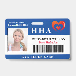 Zuhause Health Aide| Medizinische Foto - ID Ausweis