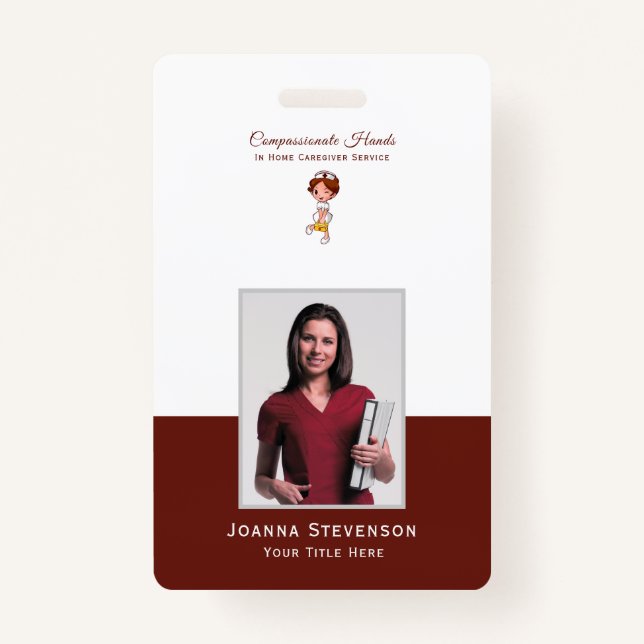 Zuhause Health Care Krankenpflege Pflegepersonal F Ausweis (Vorderseite)