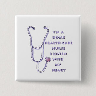 Zuhause Health Care Nurse Heart Button