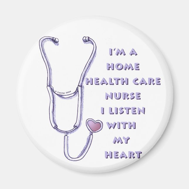 Zuhause Health Care Nurse Heart Magnet (Vorne)