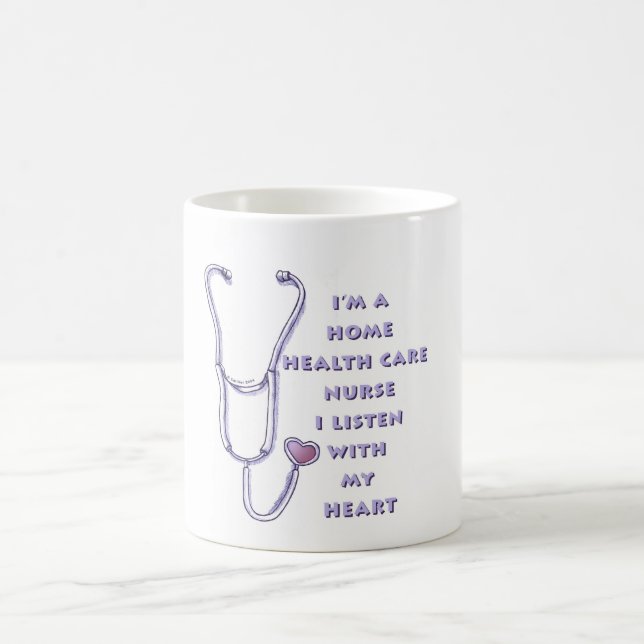 Zuhause Health Care Nurse Heart Tasse (Mittel)