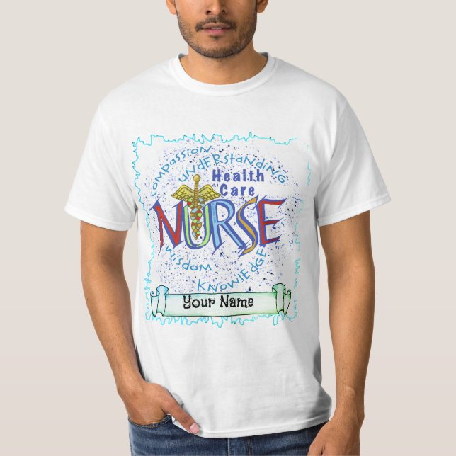 Zuhause Health Care Nurse Motto T-Shirt (Vorderseite)