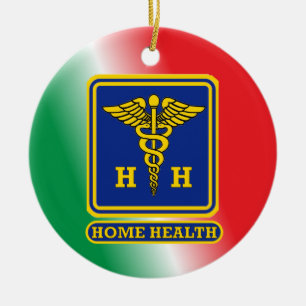 Zuhause Health Care Worker Shield Custom Keramik Ornament
