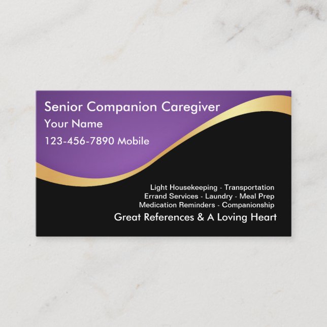 Zuhause Health Caregier Business Cards Visitenkarte (Vorderseite)