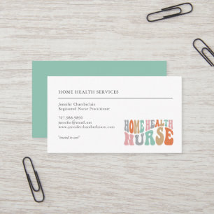 Zuhause Health Nurines Services Stethoscope Visitenkarte