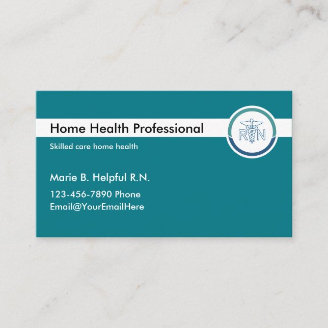Zuhause Health Nursing Modern Business Cards Visitenkarte (Vorderseite)