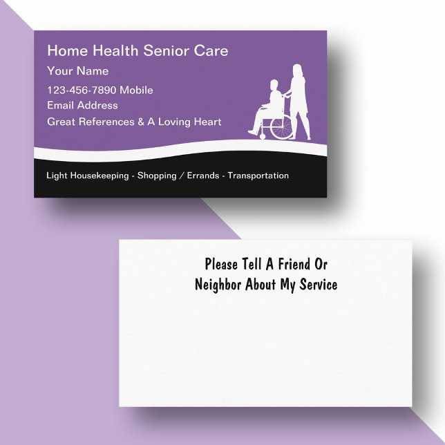 Zuhause Health Nury oder Caregier Business Cards Visitenkarte (Von Creator hochgeladen)