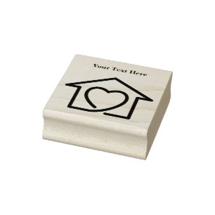Zuhause Health Simple Rubber Briefmarke Gummistempel