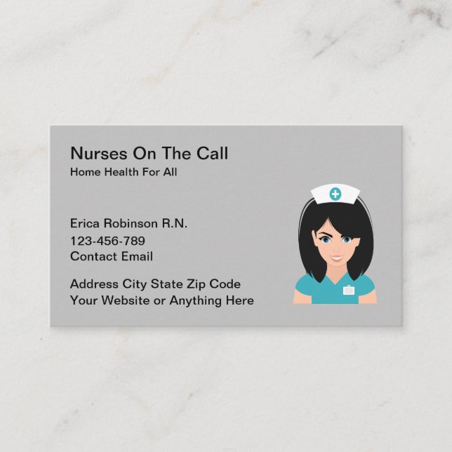 Zuhause Health Visiting Nurses Business Cards Visitenkarte (Vorderseite)