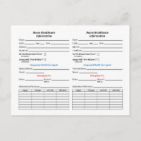 Zuhause Healthcare ID Info Cards