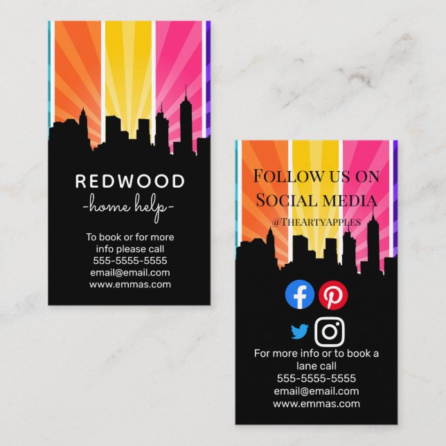 Zuhause Helfer für saubere Stadt Visitenkarte (Vorne/Hinten)