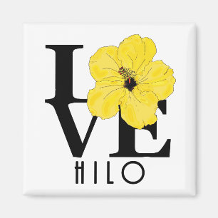 ZUHAUSE Hilo Hawaii Yellow Hibiskus Magnet