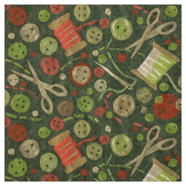 Zuhause Hobby Nähbedarf Collage Pattern Green Stoff (Muster)