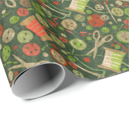 Zuhause Hobby Nähen DIY Paper Collage Pattern Grün Geschenkpapier