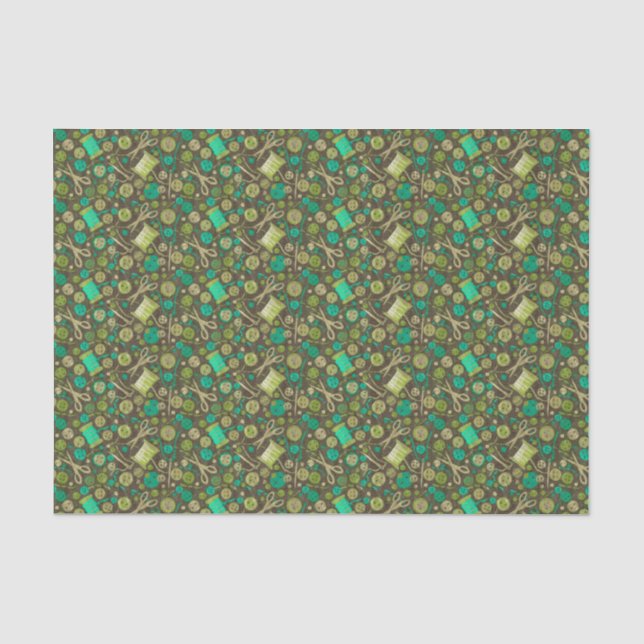 Zuhause Hobby Nähen DIY Paper Collage Pattern Grün Seidenpapier (Vorderseite)