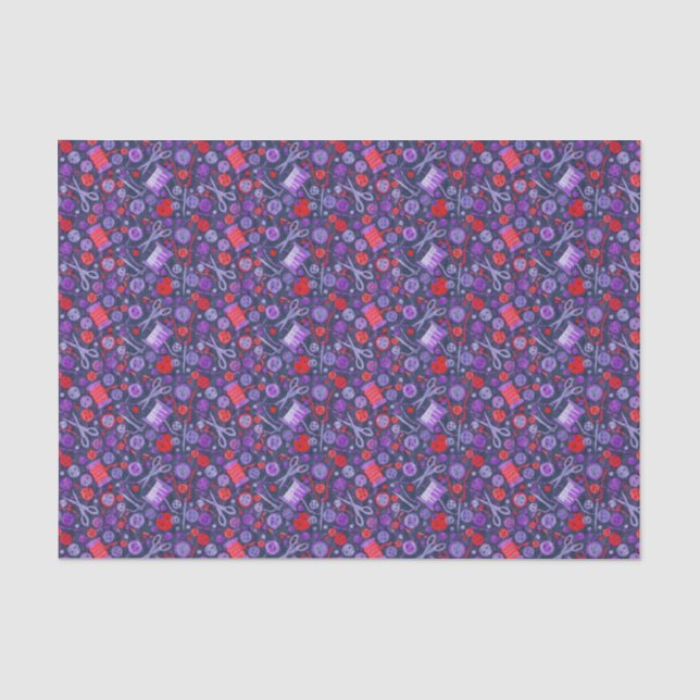 Zuhause Hobby Nähen Papier Collage Muster Blau (Vorderseite)