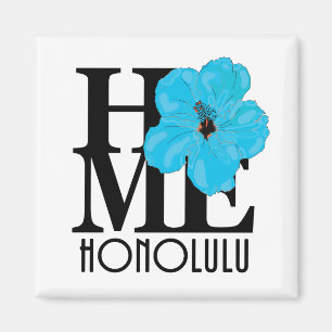 ZUHAUSE Honolulu Blue Hibiskus Magnet