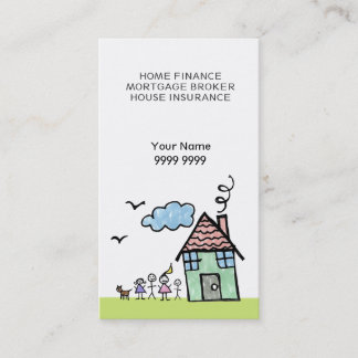 Zuhause House Finance Template Business Card Visitenkarte