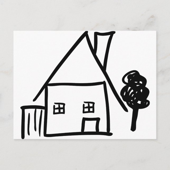 Zuhause-House-Symbol Postkarte (Vorderseite)