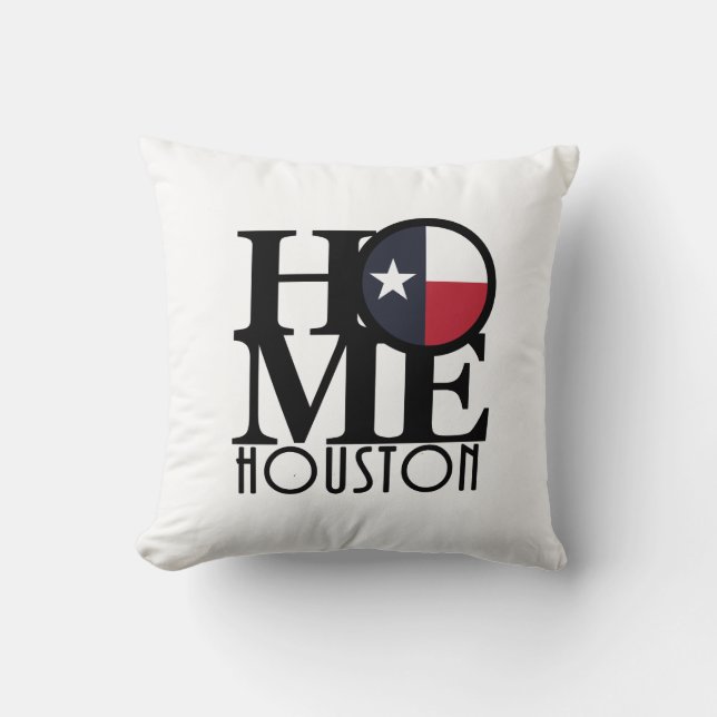 ZUHAUSE Houston Texas Kissen (Vorderseite)