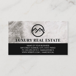 Zuhause Icon Marble Business Card Visitenkarte