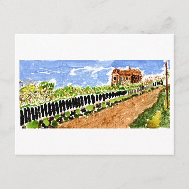 Zuhause im Frühjahr Postkarte (Vorderseite)