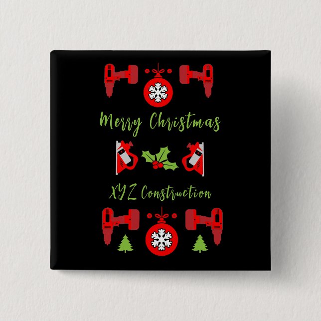 Zuhause Improvement Christmas Geschenke Button (Vorderseite)