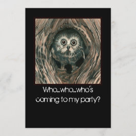 "Zuhause in einem Loch" Eulen-Einladungen Einladung