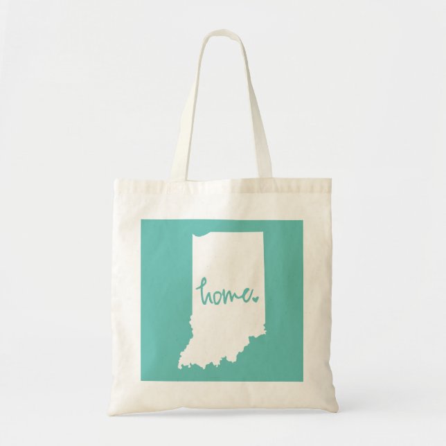 Zuhause-Indiana-Gewohnheits-Farbe Tragetasche (Vorne)