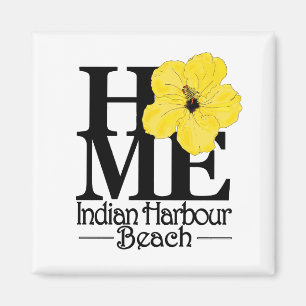 ZUHAUSE IndianHarbour Beach Gelber Hibiskus Magnet