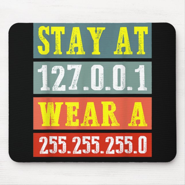 Zuhause-Ingenieure und Tragemaske für Coding Geeks Mousepad (Vorne)