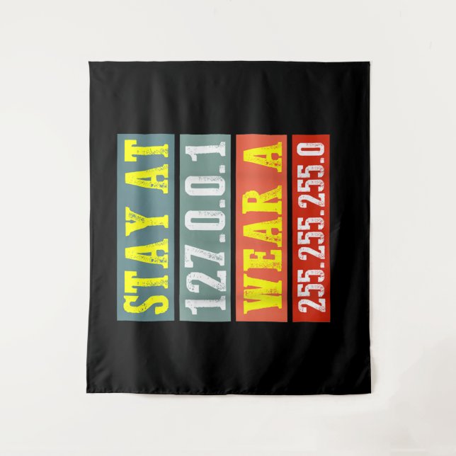 Zuhause-Ingenieure und Tragemaske für Coding Geeks Wandteppich (Vorderseite)