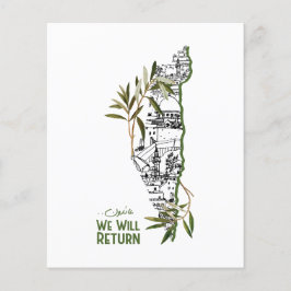 Zuhause innerhalb der Karte, umrahmt von Olivenzwe