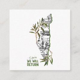 Zuhause innerhalb der Karte, umrahmt von Olivenzwe Begleitkarte