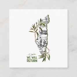 Zuhause innerhalb der Karte, umrahmt von Olivenzwe Begleitkarte