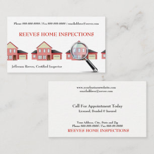 Zuhause Inspector Business Card Visitenkarte