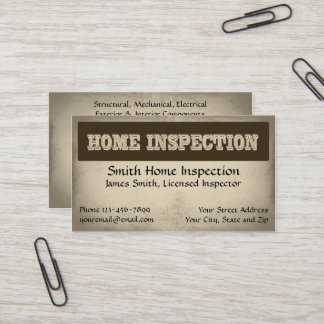 Zuhause Inspector Business Card Visitenkarte