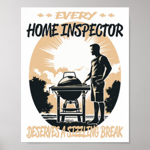 Zuhause Inspector Funny Grillen Koch oder Grill Sp Poster