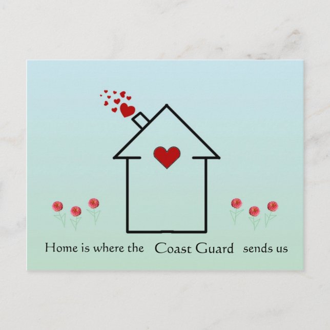 Zuhause ist... ankündigungspostkarte (Vorderseite)