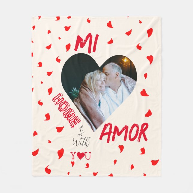 Zuhause ist bei dir Fleece Blanket Geschenk (Vorderseite)