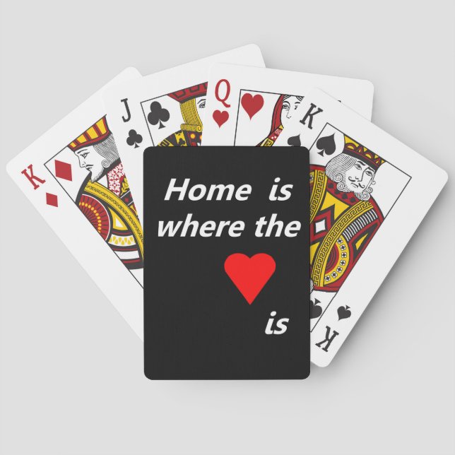Zuhause ist das Herz Spielkarten (Rückseite)