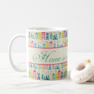 Zuhause ist das Herzstück der Serif Type House Tre Kaffeetasse