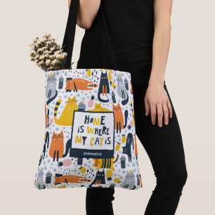 Zuhause ist der Mit Monogramm Name meiner Katze