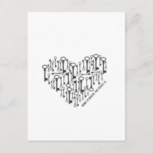Zuhause ist der Ort, an dem das Herz liegt Postkarte
