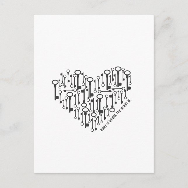 Zuhause ist der Ort, an dem das Herz liegt Postkarte (Vorderseite)