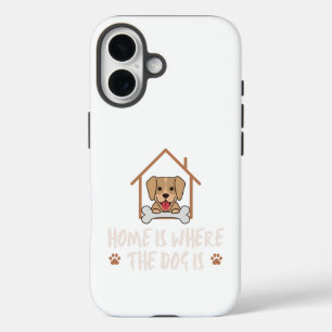 Zuhause ist der Ort, an dem der Hund ist iPhone 16 Hülle