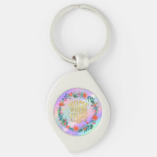 Zuhause ist der Ort, an dem Mama für den Muttertag Schlüsselanhänger